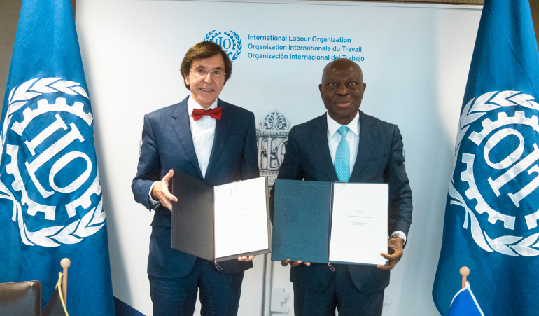 Signing of a framework agreement between the International Labour Organization (ILO) and Wallonia